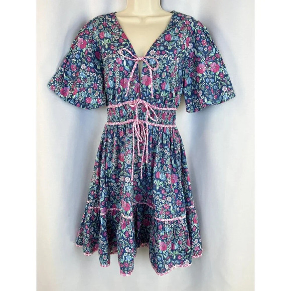 NWT Shoshanna Tiska Blue Floral Bohemian Dress $339 - Picture 3 of 13